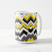 Mok, Een klassiek multicolor zigzagpatroon ontwerp Koffiemok (Voorkant rechts)