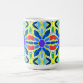 Mok, Een levendig kleurrijk naadloos patroonontwer Koffiemok (Center)