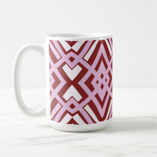 Mok, Een levendig veelkleurig geometrisch patroono Koffiemok