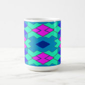 Mok, Een levendig veelkleurig geometrisch patroono Koffiemok (Center)
