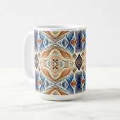 Mok, Een levendig, veelkleurig naadloos patroonont Koffiemok (Voorkant links)