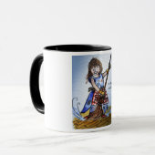 mok 'Een vrouw werkt nooit' (Voorkant links)