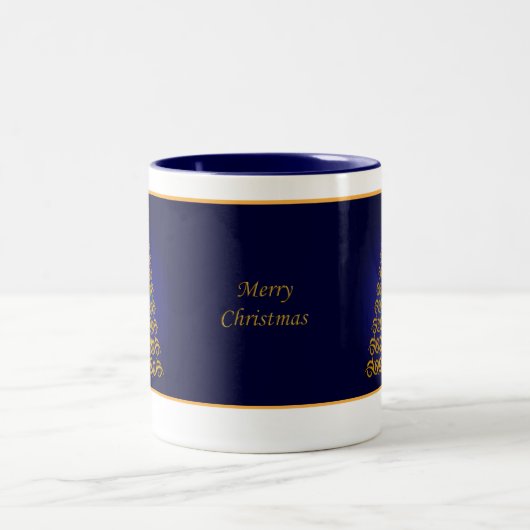 Mok Elegant Blue Kerstmis (Center)