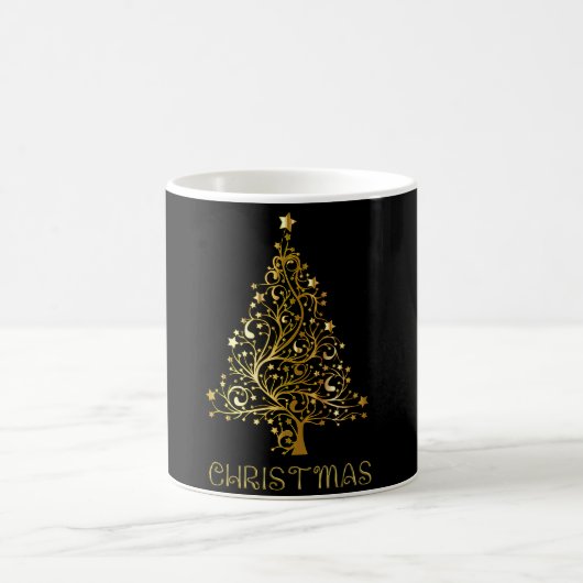 Mok Elegant Gold Black Merry-kerstboomfeest (Center)