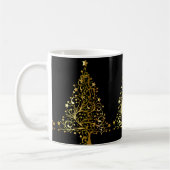 Mok Elegant Gold Black Merry-kerstboomfeest (Links)