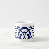 Mok Elegant Navy Blue en White Espresso (Voorkant)