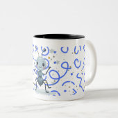 mok-element. tweekleurige koffiemok (Voorkant rechts)