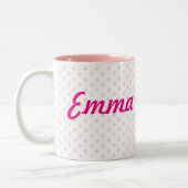 mok EMMA witte roze dots girly (Links)