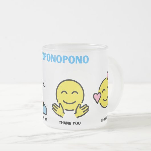 Mok Emoji Ho'oponopono Coffee (Voorkant rechts)
