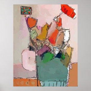 Mok en bloemen poster