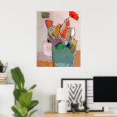 Mok en bloemen poster (Thuiskantoor)