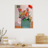Mok en bloemen poster (Keuken)
