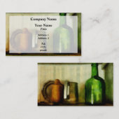 Mok en groene fles visitekaartje (Voorkant / Achterkant)