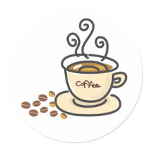 Mok en koffiebonen, warm koffie