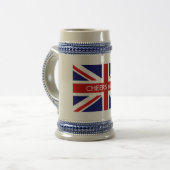 Mok Engels Union Jack flag classic beer stein (Voorkant links)