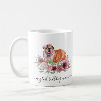 Mok Engelse Bulldog Mam Floral Coffee