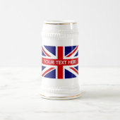 Mok Engelse Union Jack vlag witte bier stein (Center)
