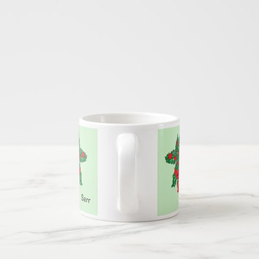 Mok Espresso : Poinsettia (Achterkant)