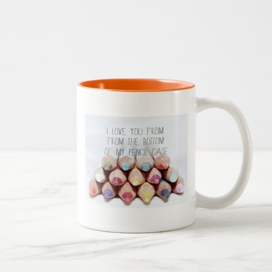 Mok.... Etui. Tweekleurige Koffiemok (Rechts)