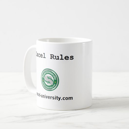 Mok Excel-regels (Voorkant links)