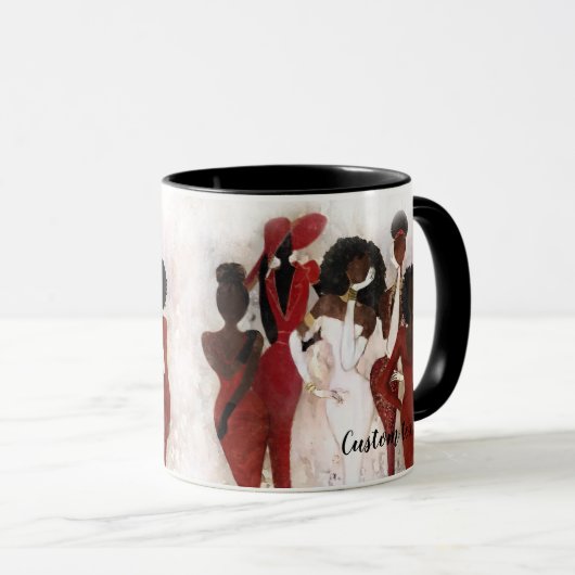 Mok Fabulous Red en Cream Sorority (Voorkant rechts)