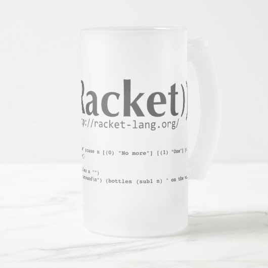 Mok fancy Racket Beer (Voorkant rechts)