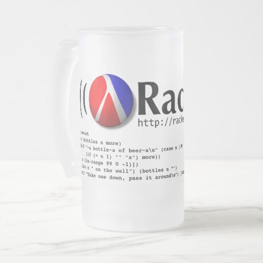 Mok fancy Racket Beer (Voorkant links)