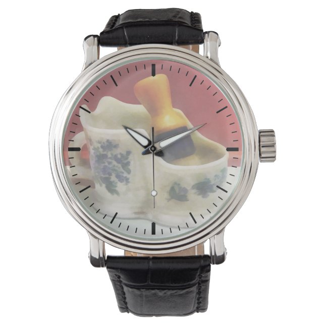 Mok fancy scheren horloge (Voorkant)