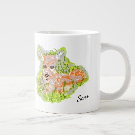 Mok: Fawn ontspannen Grote Koffiekop (Rechts)