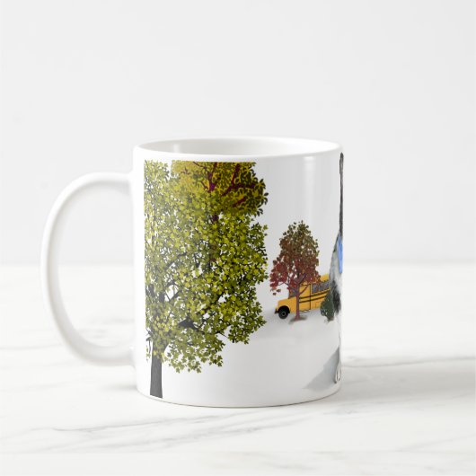 mok: Felix, de kat, in september. Koffiemok (Links)