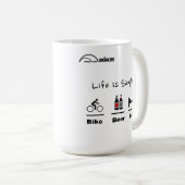 Mok fietsen - Het leven is eenvoudig - Bike - Beer (Voorkant rechts)