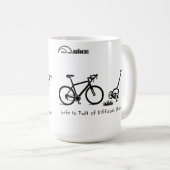 Mok fietsen - Het leven is vol moeilijke keuzes (Voorkant rechts)