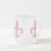 Mok Fleur de lis Pink Gingham (Voorkant rechts)