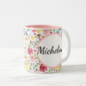 Mok Floral - Gepersonaliseerd (Voorkant rechts)