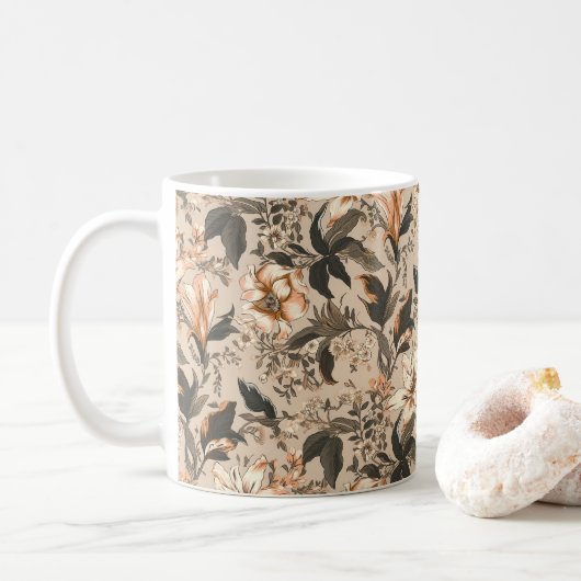 Mok Floral Pattern (Met donut)
