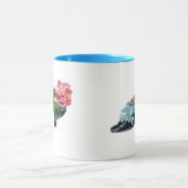 Mok Floral Shoe Bouquet Blue Pink (Midden)