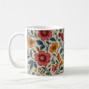 mok florale koffie
