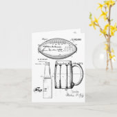 Mok football en bier, flesje, blauwdruk voor patro kaart (Gele Bloem)