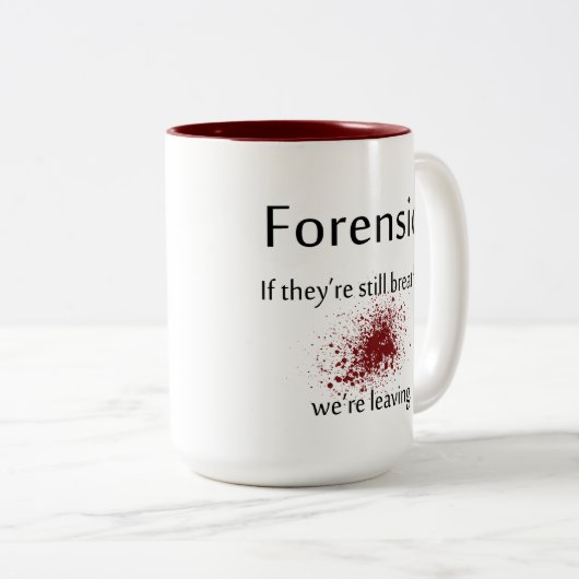 Mok forensische koffie (Voorkant rechts)