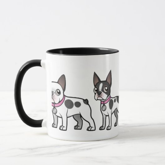 Mok Franse Bulldog en Boston Terrier Coffee (Links)
