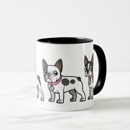 Mok Franse Bulldog en Boston Terrier Coffee (Voorkant rechts)
