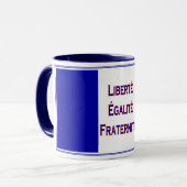 Mok Franse Revolutionaire Motto Bastille Day (Voorkant links)