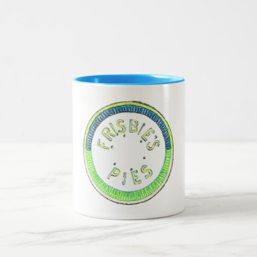 mok Frisbie Pie Tin blut en groen (Center)