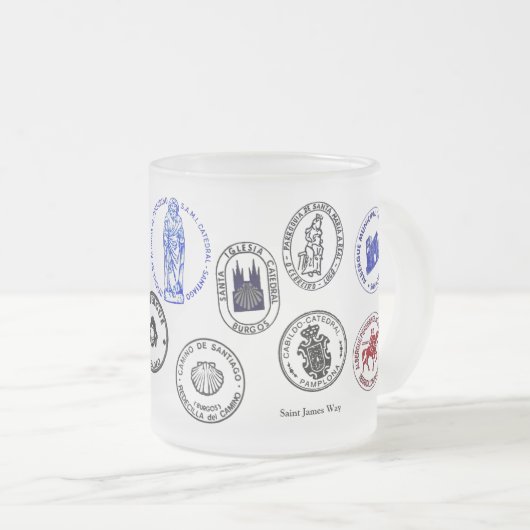 Mok Frosted Glas Saint James Way (Voorkant rechts)