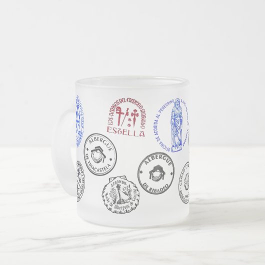 Mok Frosted Glass Saint James Way (Voorkant links)