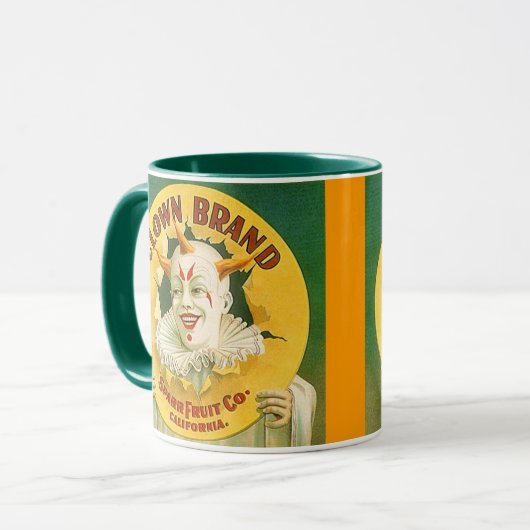 MOK ~  FRUIT CRATE LABEL~ CLOWN ONTWERP (Voorkant links)