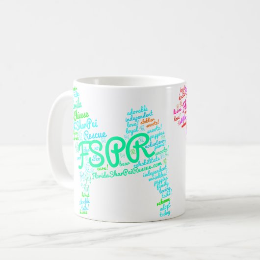 Mok FSPR Word Cloud 11 oz (Voorkant links)
