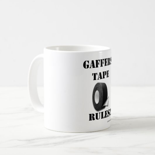 Mok Gaffers Tape Rules (Voorkant links)