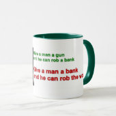 Mok - Geef een man een bank ..... (Voorkant rechts)