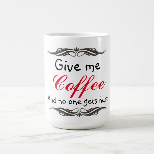 Mok/Geef me koffie en niemand raakt gewond Koffiemok (Center)